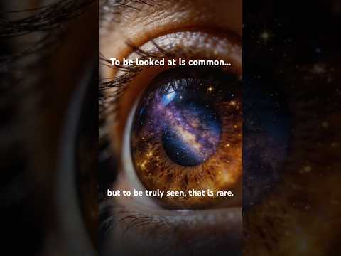 To be truly seen, that is rare.