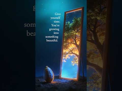 Give yourself time. You are growing into something beautiful. 🩵