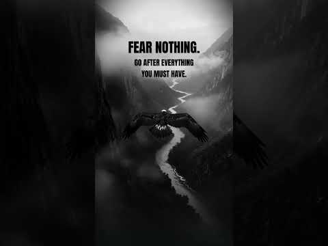 FEAR NOTHING in this life. Go after everything you want with ZERO FEAR.